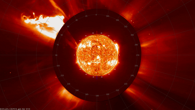 SOHO Sonnenumlaufbahn Riesensonneneruption