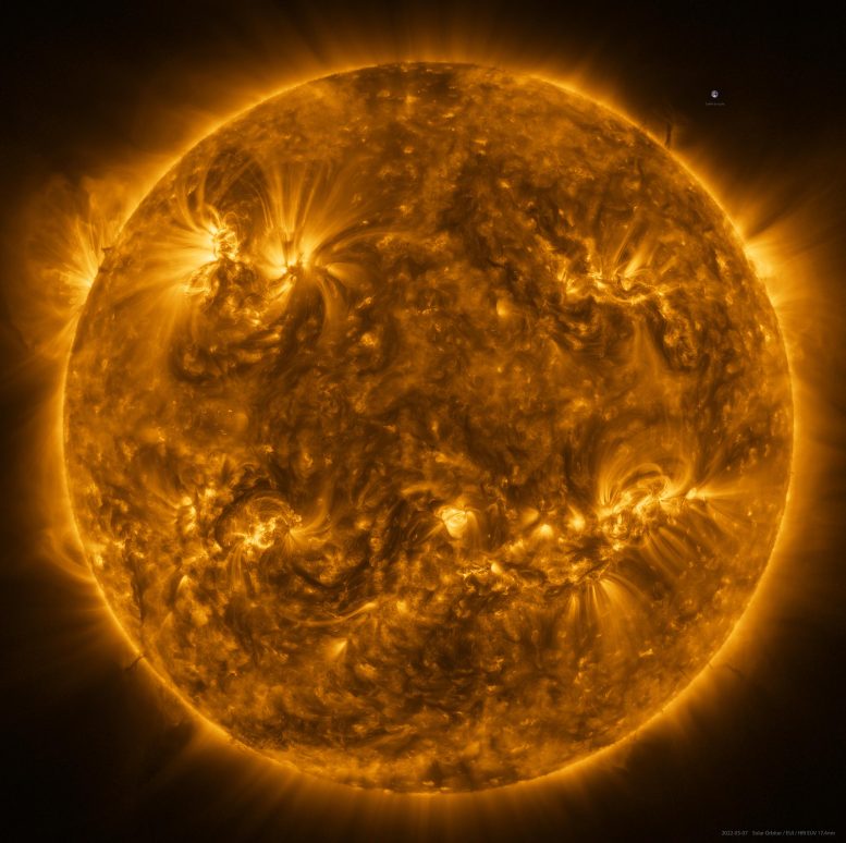 Solar Orbiter fängt die Sonne in intensivem ultraviolettem Licht ein