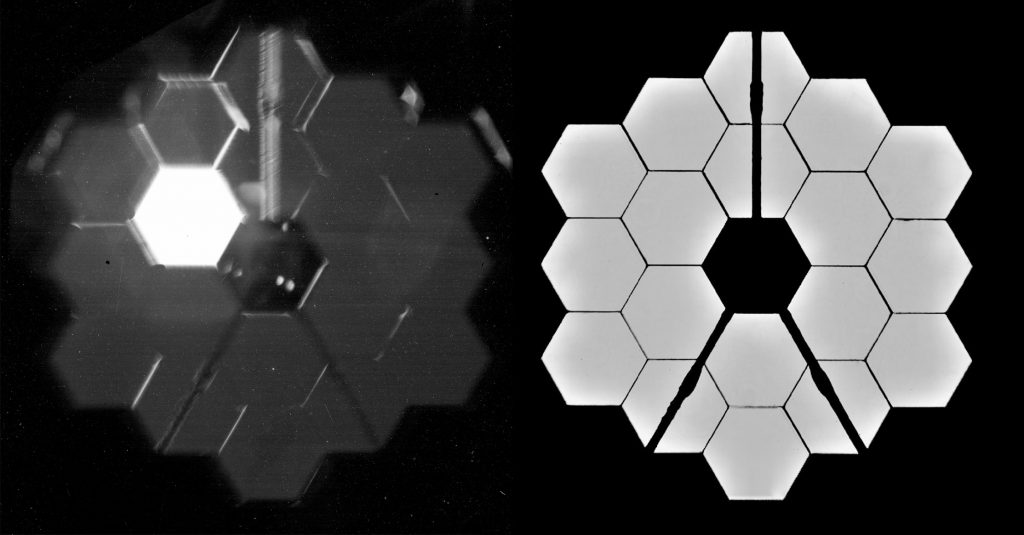 Der Spiegel des James-Webb-Weltraumteleskops der NASA übertrifft die Erwartungen, während die Ausrichtung fortgesetzt wird