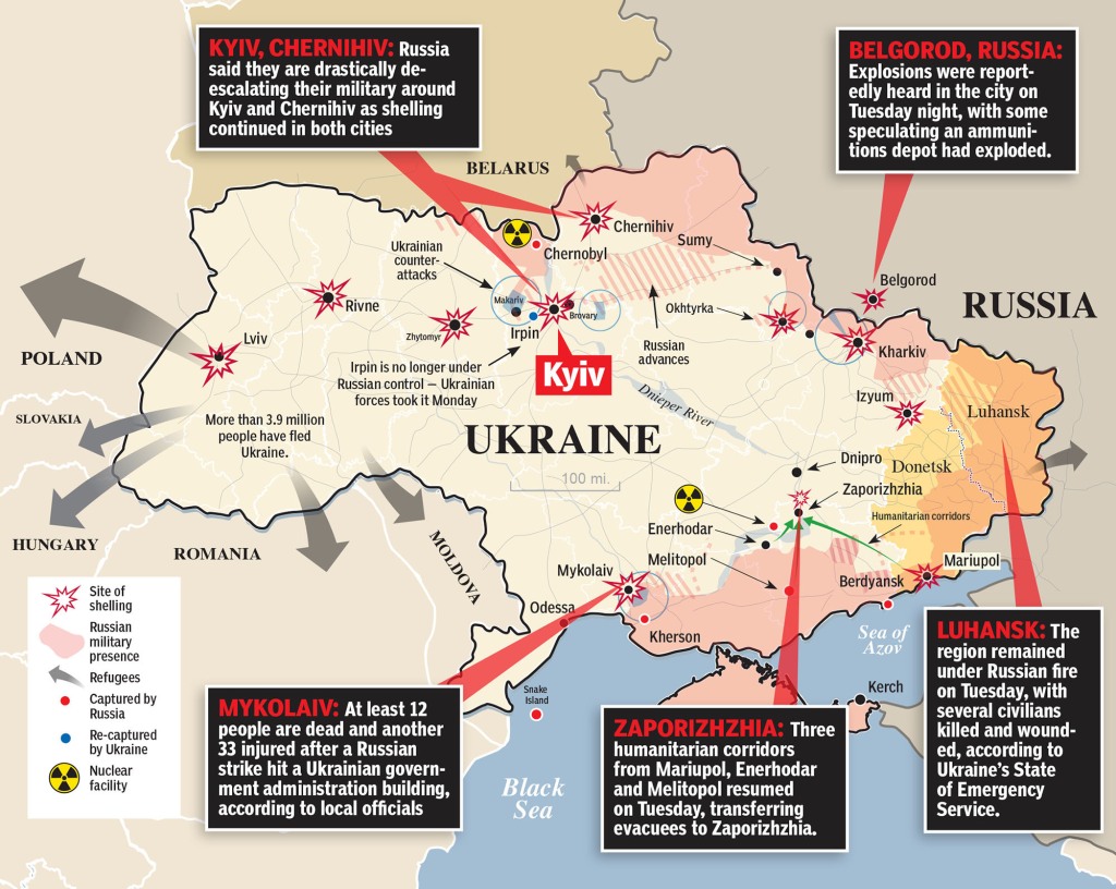 Ukraine-Russland-Karte