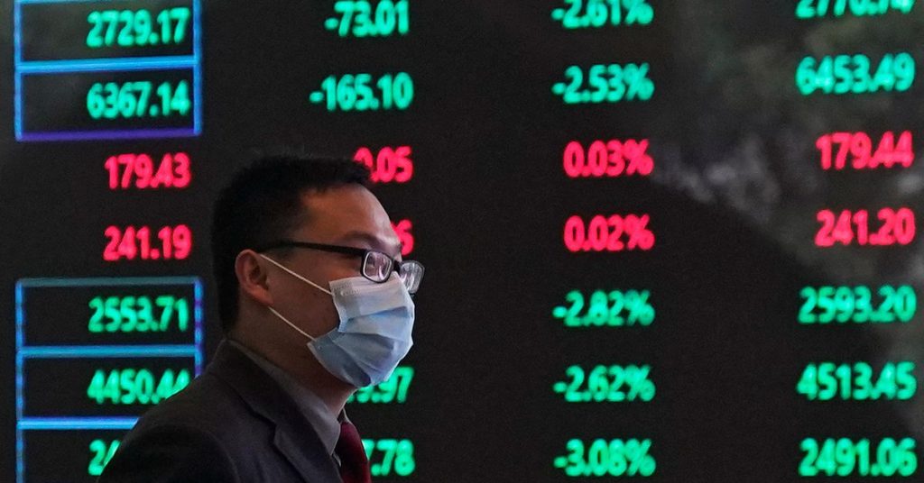 Die Aktien fallen angesichts der Befürchtungen über die Sperrung in Peking, der Dollar glänzt mit Zinserhöhungen am Horizont