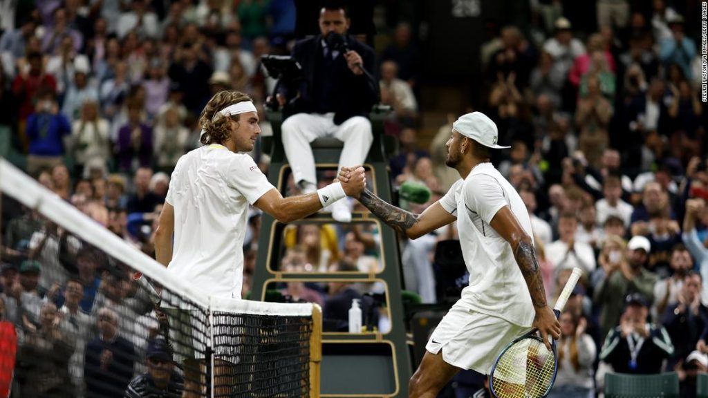 Nick Kyrgios und Stefanos Tsitsipas wurden nach einem feurigen Match in Wimbledon mit einer Geldstrafe belegt