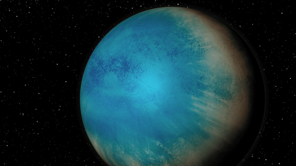 Astronomen haben einen neuen Planeten entdeckt, der wahrscheinlich bald vollständig mit Wasser bedeckt sein wird.