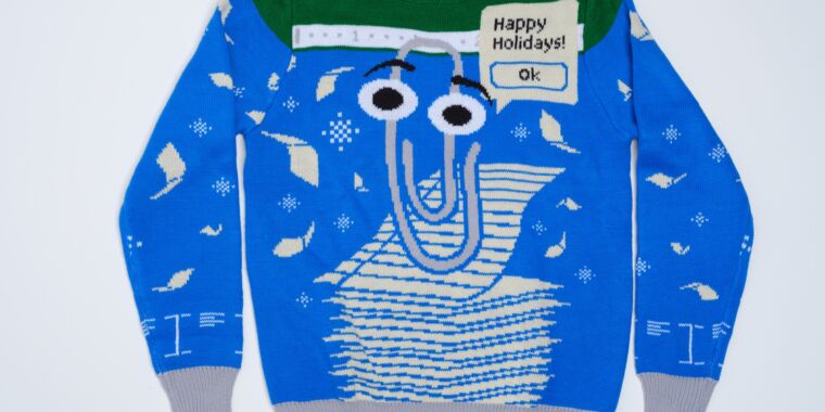 Microsofts Ugly Sweater of the Year hat einen Vorschlag für Sie: Es ist Clippy