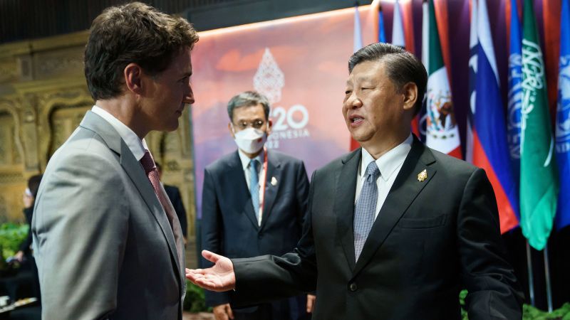 Chinas Xi Jinping hält Justin Trudeau beim G20-Gipfel einen Vortrag über das angebliche Leck